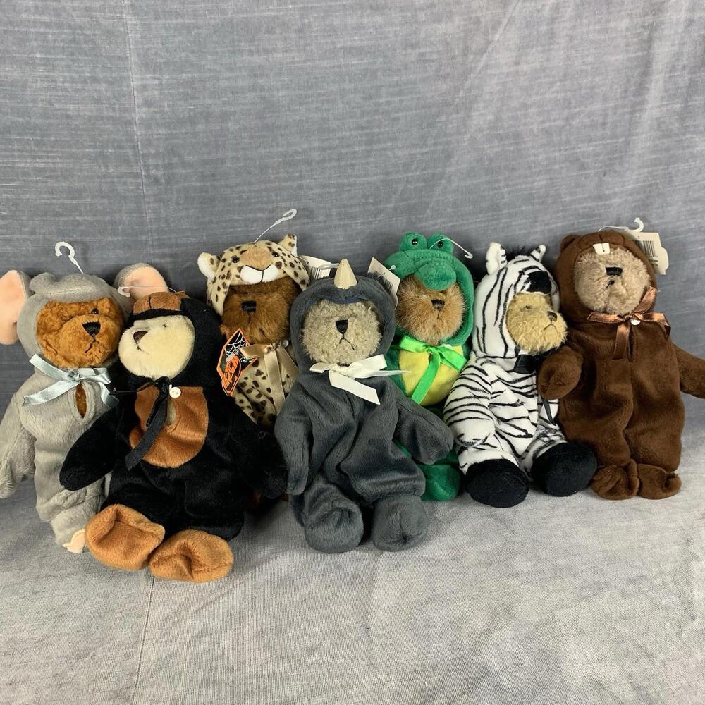 7 Loblaws Bear Plush Lot Costume Alligator Elephant Monkey Zebra Leopard Rhino